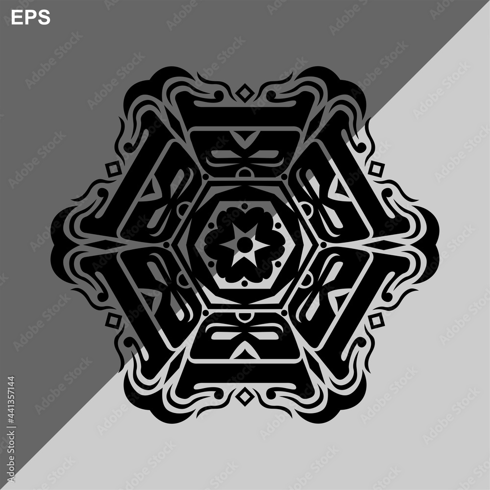 Modern vector mandala art design with a beautiful mix of colors, suitable for all advertising design needs, both for business card designs, banners, brochures and others. EPS format files