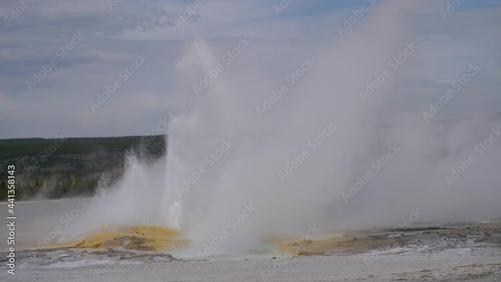 Clepsydra Geyser Erupting in Yellowstone Clepsydra Geyser Erupting in Yellowstone