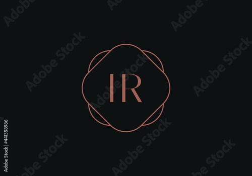 Initial letters IR logo design template