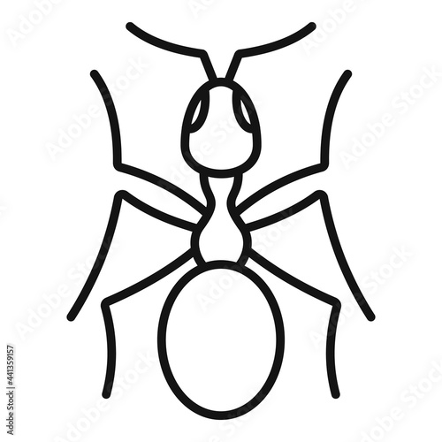 Queen ant icon, outline style