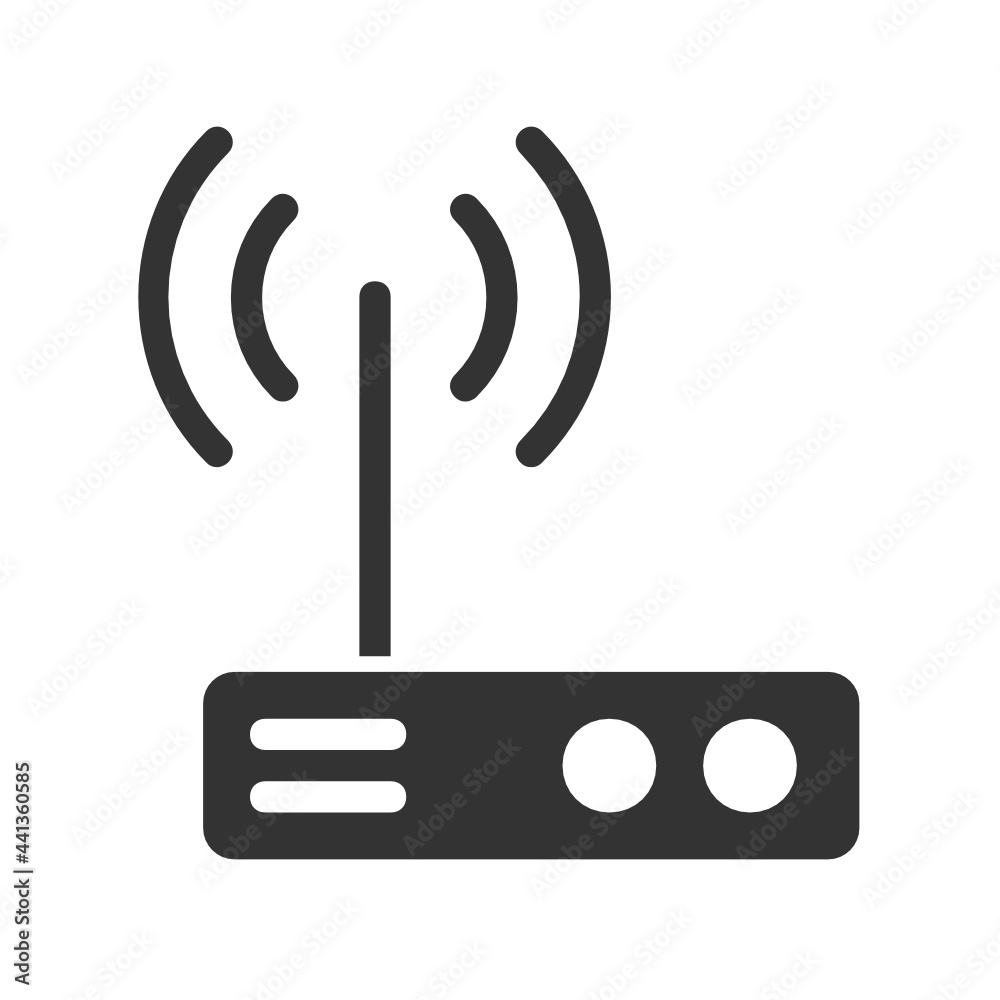 Router , Wireless Network solid icon. Router , Wireless Network solid icon.