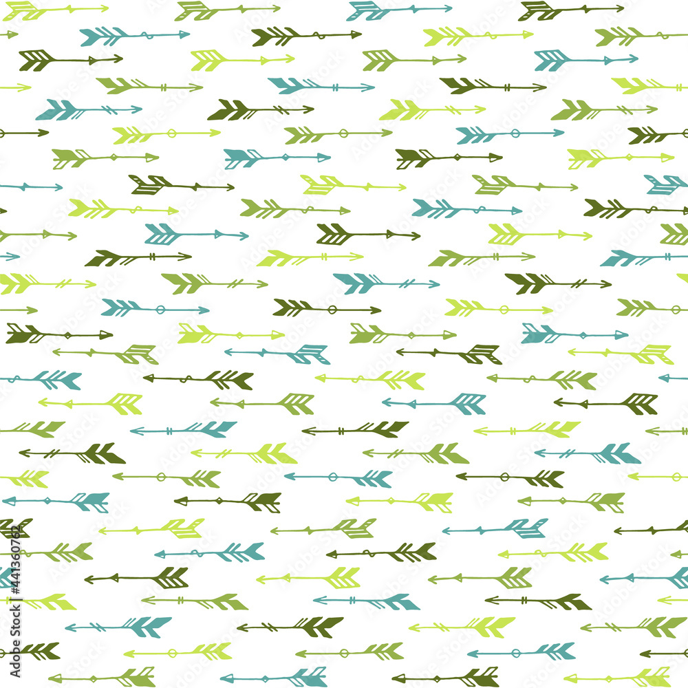 Obraz premium Abstract boho arrows graphic seamless pattern. Ethnic aztec design. Native american motive. Doodle