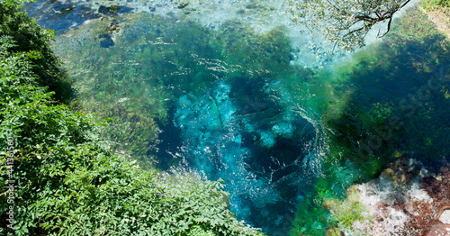 Panoramic View of Karst Spring in South Albania