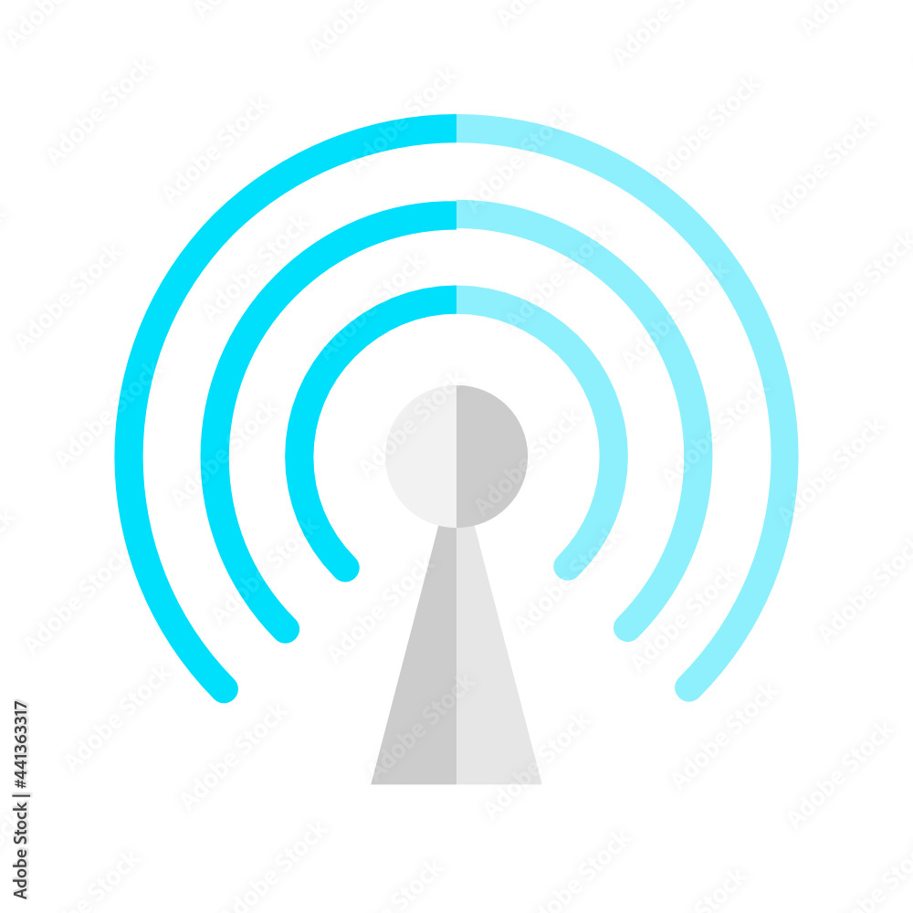 Antenna , Wireless Network flat icon. Antenna , Wireless Network flat icon.