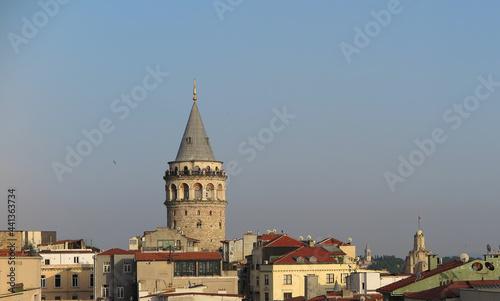 historical galata tower in istanbul