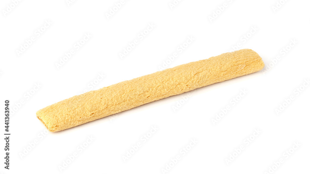 bamboo cookie isolated on white background. crispy sticks bamboo cookie isolated on white background. crispy sticks