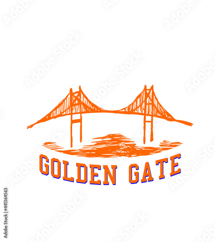 california San Francisco graphic design vector art