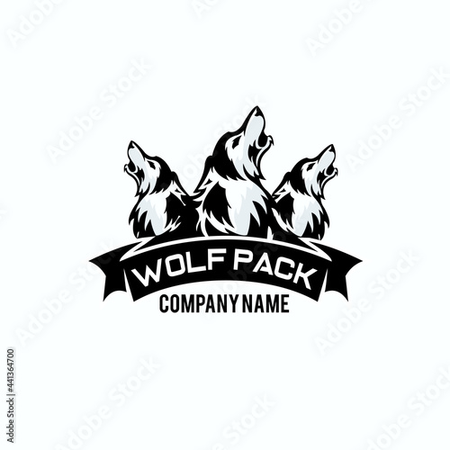wolf pack logo exclusive design inspiration