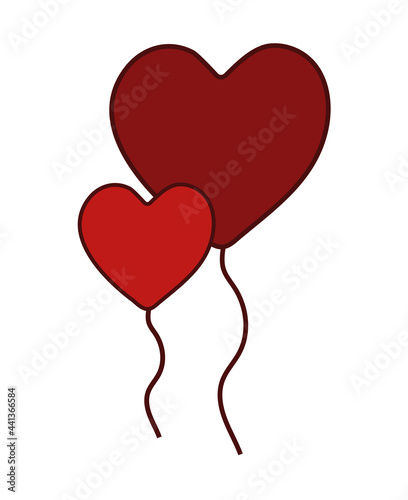 balloons with heart shape