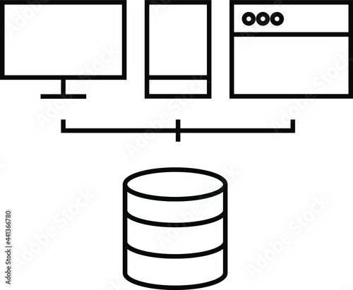 microservice architecture icon vector. MDM Database photo