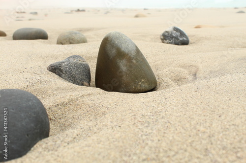 Photography stones on the beach