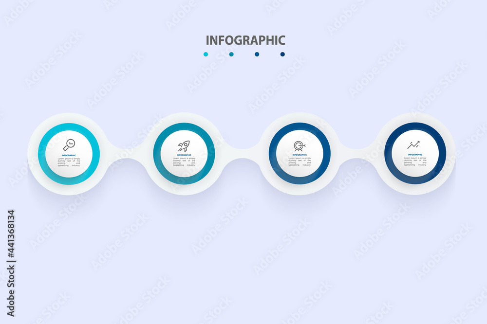 Vector Infographic design with icons. 4 options or 4 steps. process ...