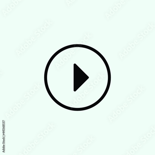 Free Download Play button icon in trendy flat style isolated on grey background. Play symbol for your web site design, logo, app, UI. Vector illustration - GFXLoad