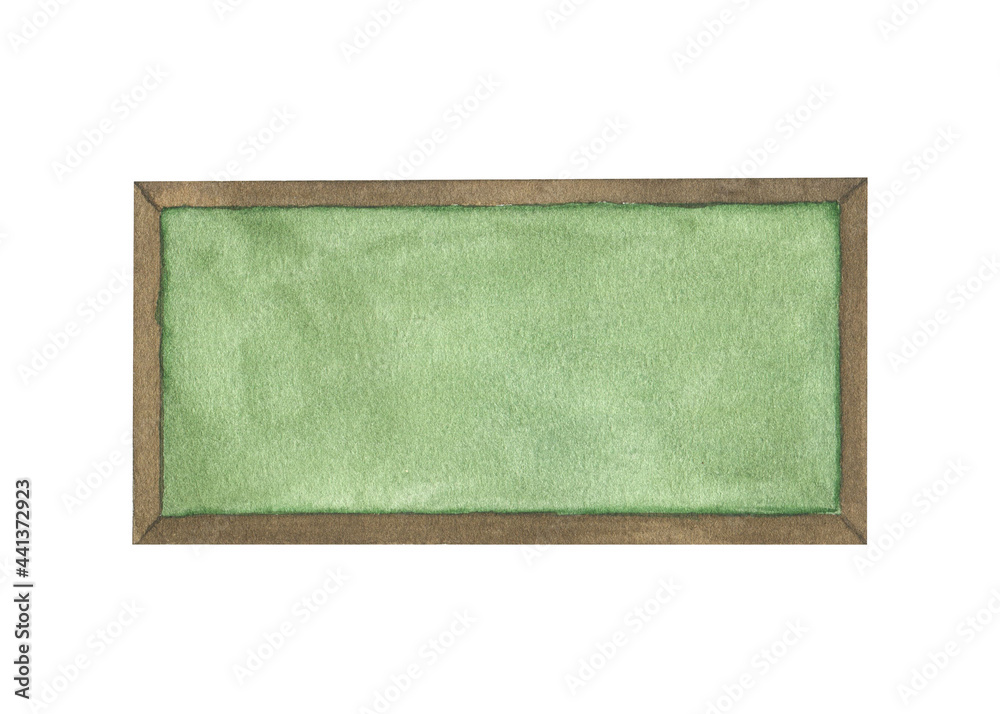 Green school board. Watercolor illustration.
Green school board. Watercolor illustration.