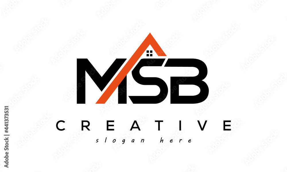initial MSB letters real estate construction logo vector Stock Vector ...