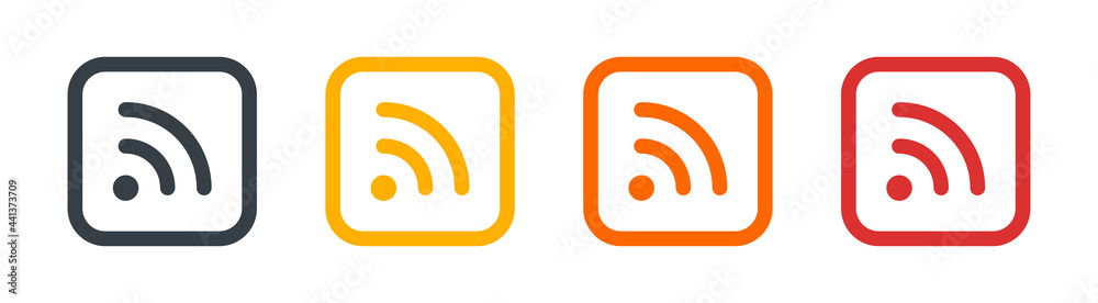 RSS feed icon vector illustration. RSS feed icon vector illustration.