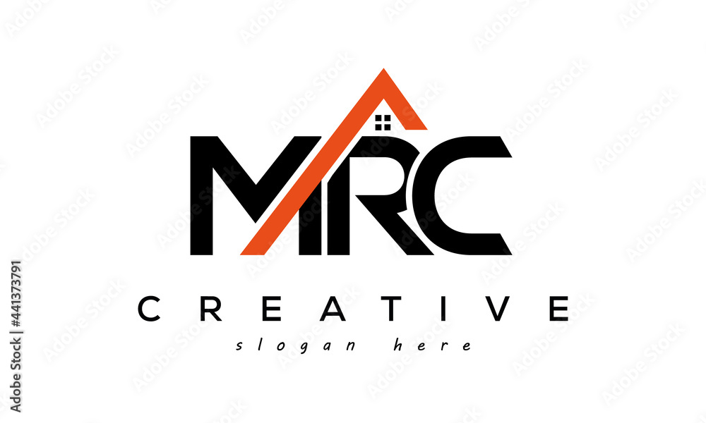 initial MRC letters real estate construction logo vector Stock Vector