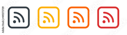 RSS feed icon vector illustration. photo