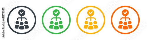 Collaboration icon vector isolated on white background. Teamwork concept