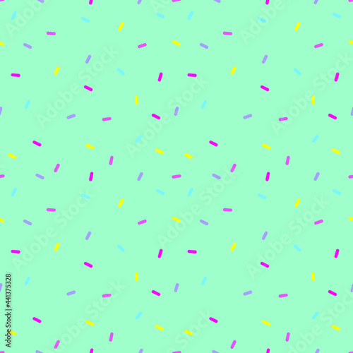 Seamless pattern with colorful sprinkles. Vector illustration. Donut glaze background.