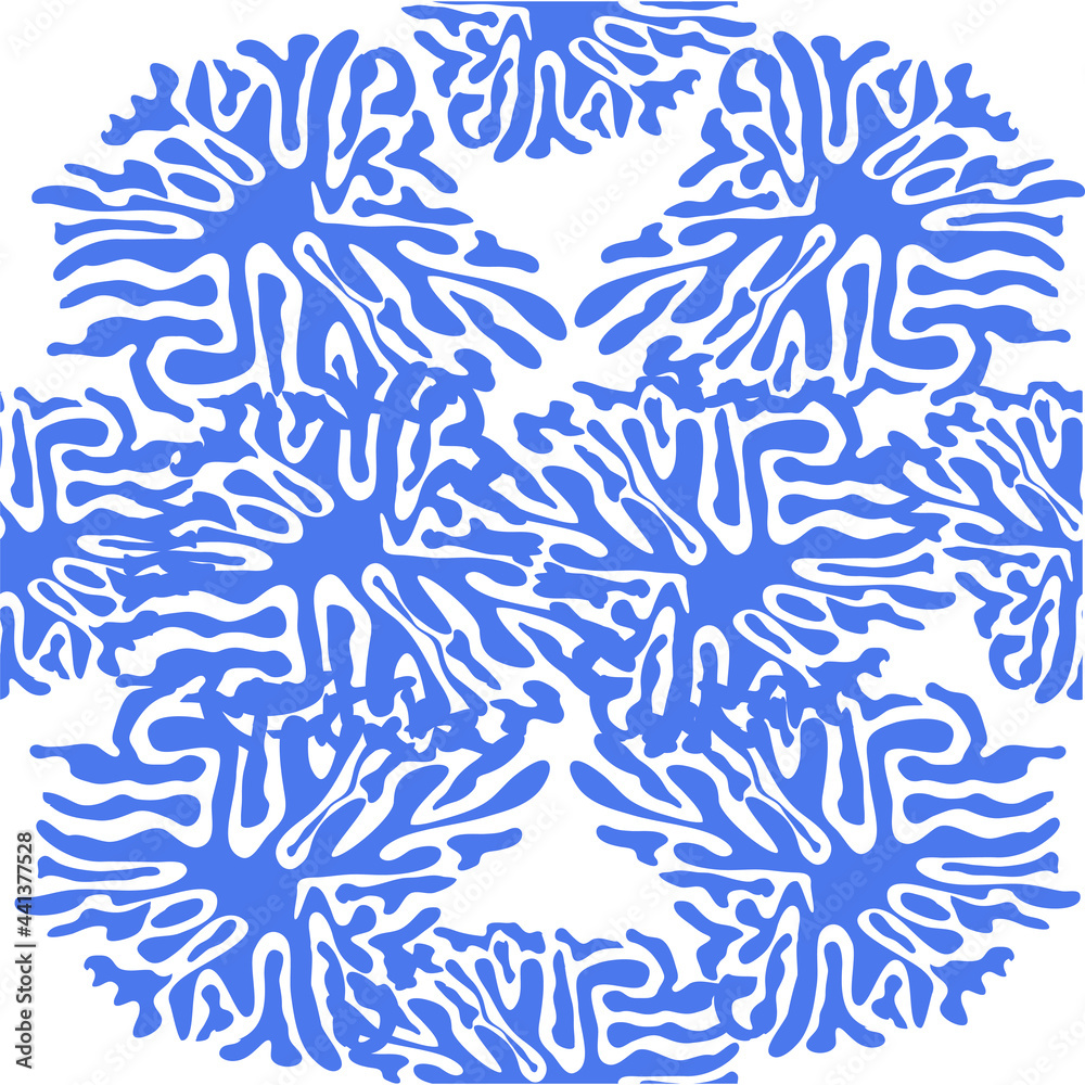 Splash seamless pattern, tiles in blue, indigo Splash seamless pattern, tiles in blue, indigo