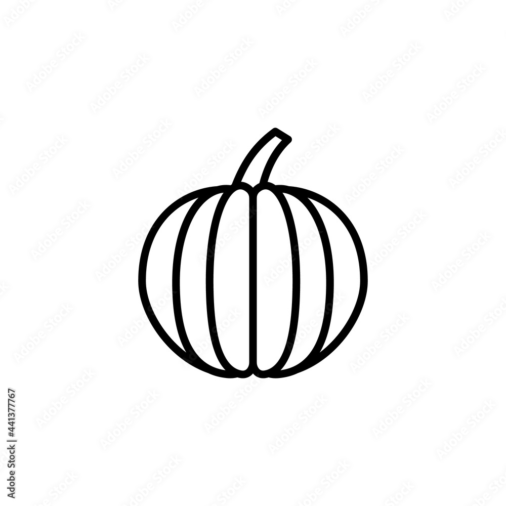 A Pumpkin Line Icon In A Simple Style. A set of vector icons in a simple style, isolated on a white background. 64x64 pixel. A Pumpkin Line Icon In A Simple Style. A set of vector icons in a simple style, isolated on a white background. 64x64 pixel.