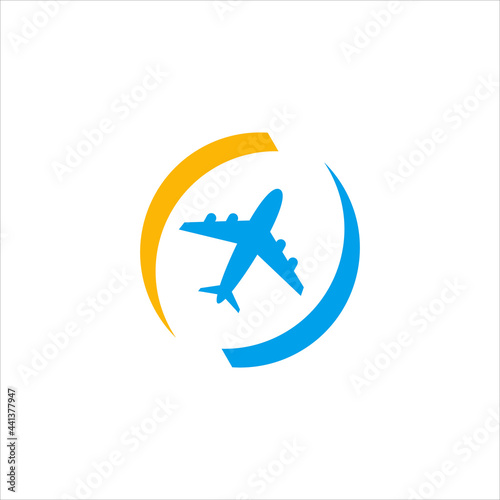 Travel agent vector logo design illustration