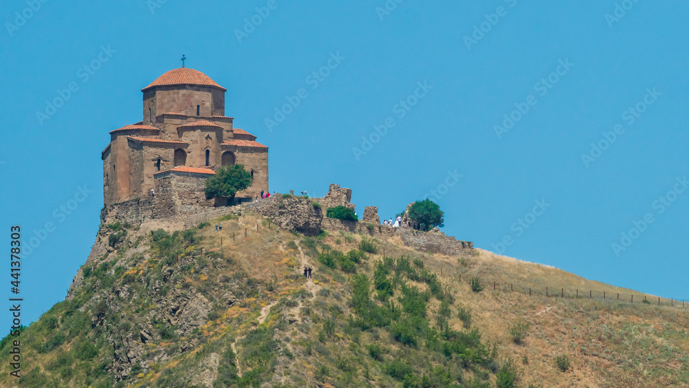 Jvari monastery. Georgian orthodox church Jvari monastery. Georgian orthodox church
