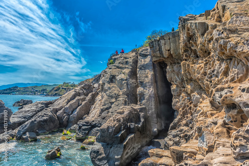 Cheese mountain in Crimea, Malorechenskoye in sunny day photo