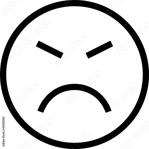 angry outline icon
