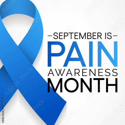 Pain awareness month is observed every year in September, to raise public awareness of issues in the area of pain and pain management, Vector illustration