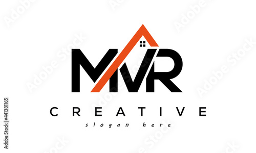 initial MVR letters real estate construction logo vector	 photo