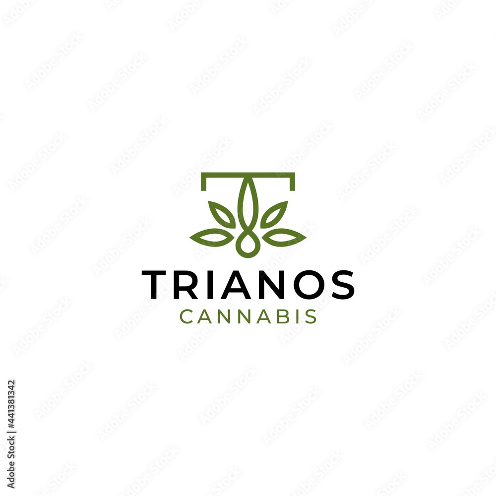 Letter T cannabis logo vector icon illustration modern style for your business Letter T cannabis logo vector icon illustration modern style for your business