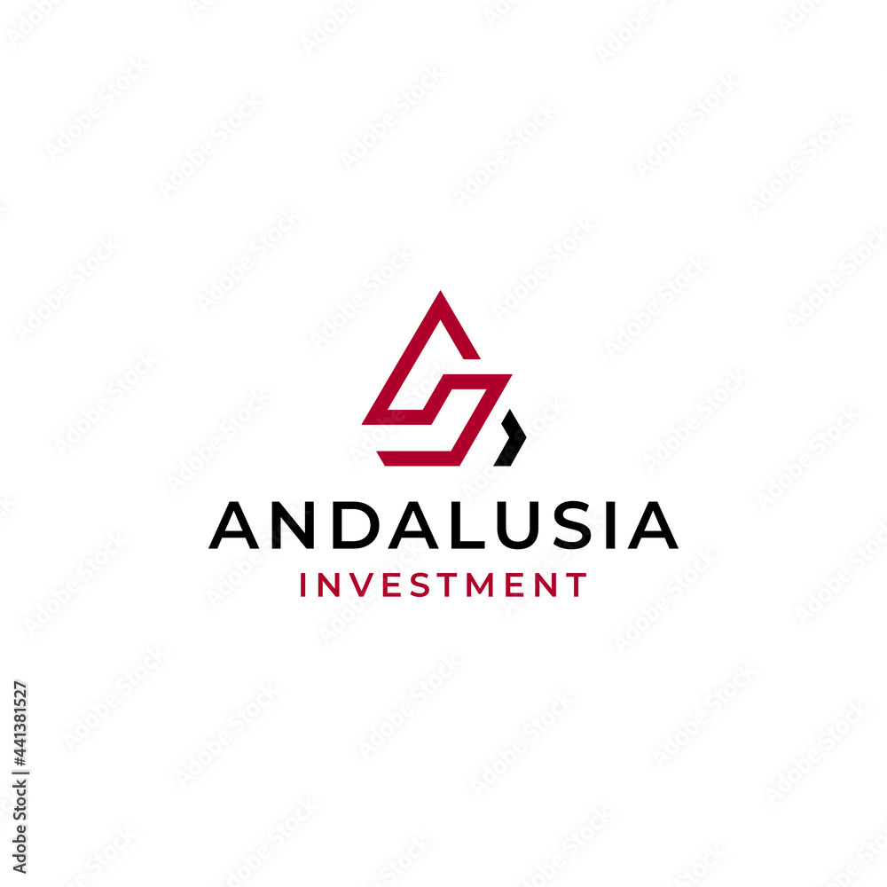 letter as logo vector icon illustration modern style for your business