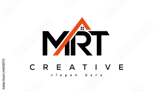 initial MRT letters real estate construction logo vector	