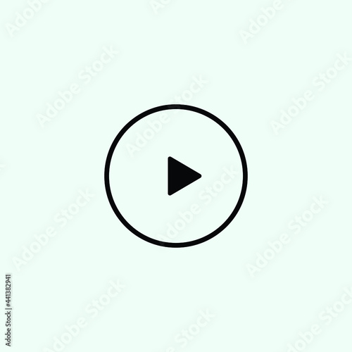 Free Download Play button icon in trendy flat style isolated on grey background. Play symbol for your web site design, logo, app, UI. Vector illustration - GFXLoad