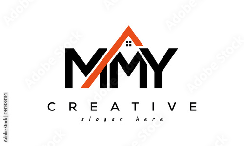 initial MMY letters real estate construction logo vector photo