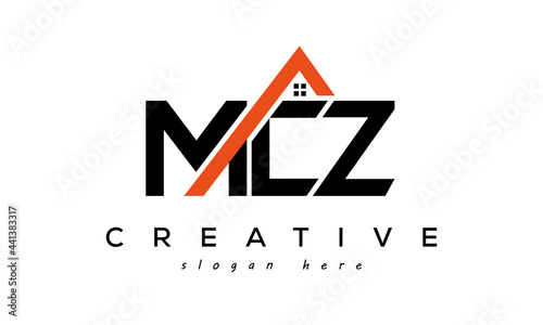 initial MCZ letters real estate construction logo vector photo