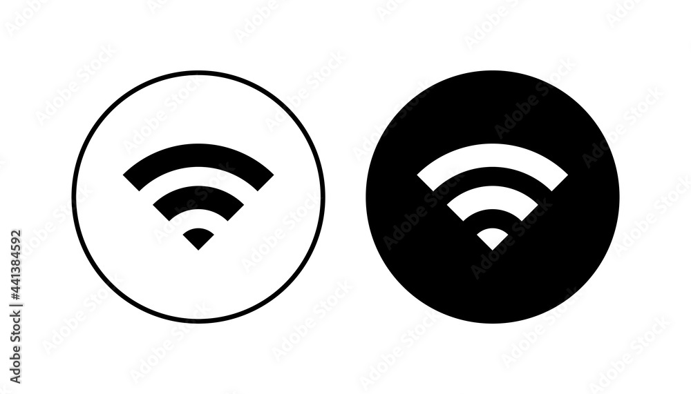 Wifi icon set. signal vector icon. Wireless icon vector Wifi icon set. signal vector icon. Wireless icon vector