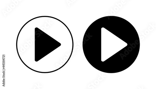 Free Download Play Icon set. Play button vector icon - GFXLoad
