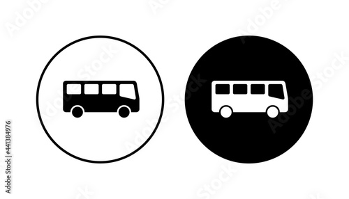 Bus icon set. bus vector icon