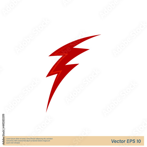 lightning icon electricity symbol simple design element