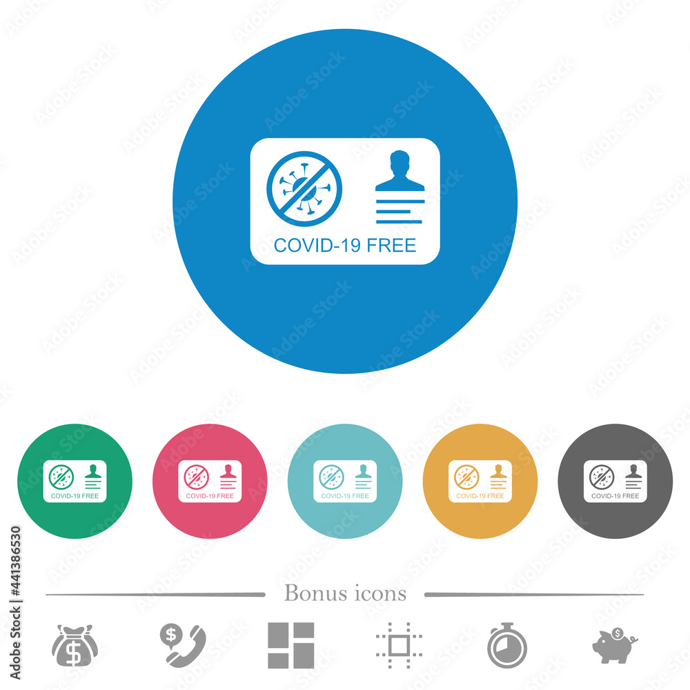 Covid 19 free flat round icons Covid 19 free flat round icons
