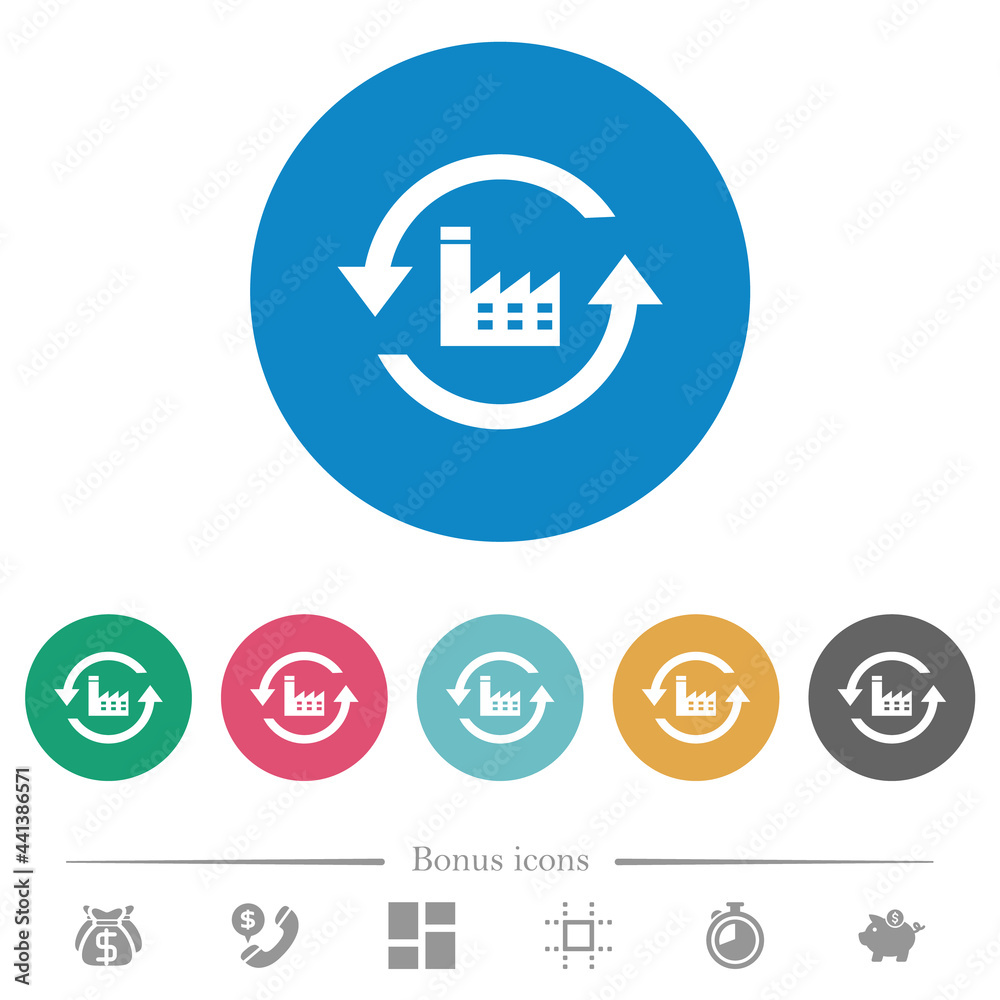 Reset to factory defaults flat round icons Reset to factory defaults flat round icons