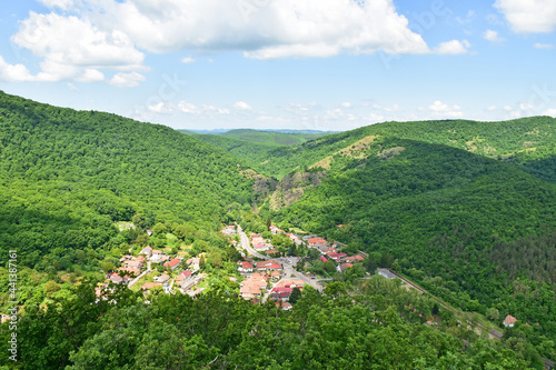 View of Szarvasko village and the Bukk mountains, Hungary