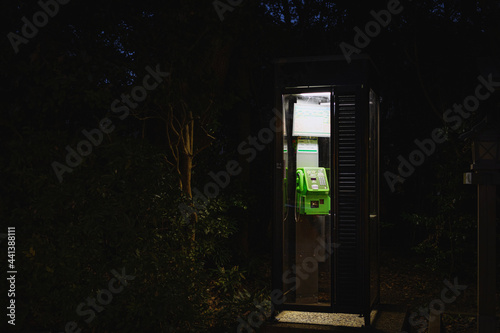 深夜の公衆電話ボックス photo