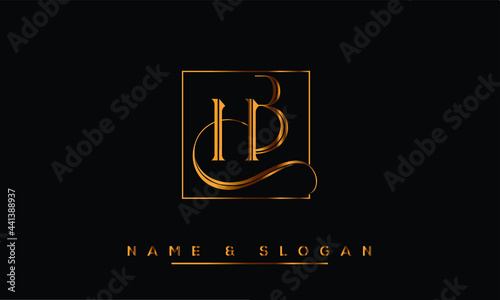 HB,  BH,  H,  B  Abstract Letters Logo Monogram