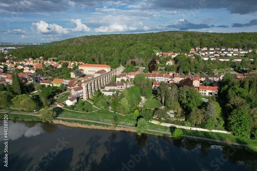 Vue Aérienne de l'Aqueduc Romain à Jouy-aux-Arches (Moselle France)