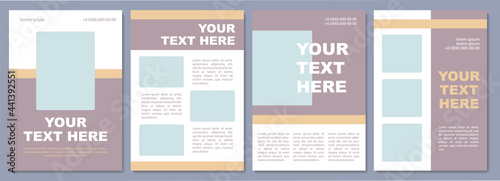 Business advertising brochure template. Brand promotion. Flyer, booklet, leaflet print, cover design with copy space. Your text here. Vector layouts for magazines, annual reports, advertising posters