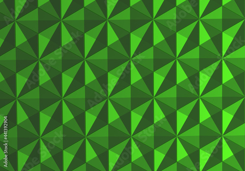 Wallpaper Mural Triangular background. Green pattern. Abstract geometry. Triangular background is simple. Texture with rhombuses for site. Chart pattern. Triangular background for site. 3d rendering Torontodigital.ca